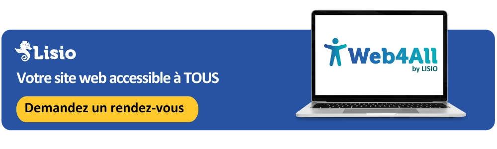 Titre : votre site web accessible à TOUS. Cliquez ici pour prendre un rendez-vous