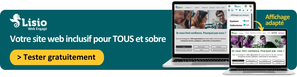 Votre site web inclusif pour TOUS et sobre : testez gratuitement LISIO-WebEngagé